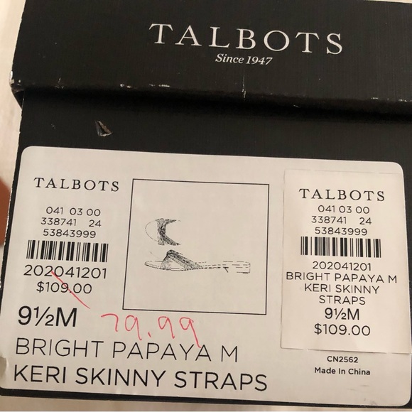 Talbots Skinny Strap Sandals Size 9.5 - Picture 7 of 7
